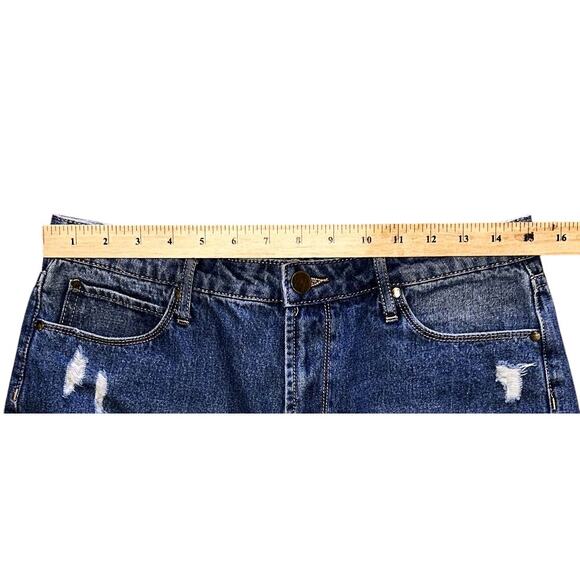 Articles of Society Meredith Distressed High-Rise Cutoff Denim Shorts 29X3 - Picture 2 of 8